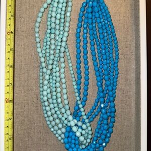 Turquoise and Aqua Beaded Necklace